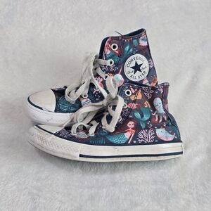 Girl's Converse Shoes All Star Mermaid High Top Size 12 Chuck Taylor Sneakers